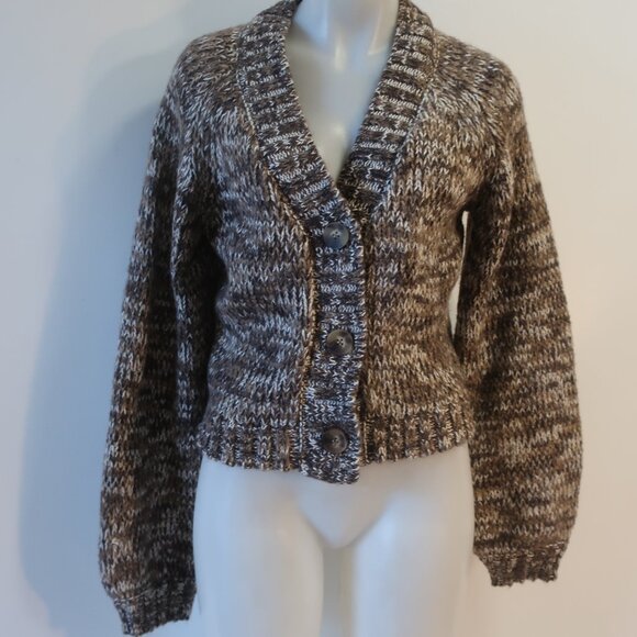 Z Supply Sweaters - NWT Womens Z Supply Brown Tan White Melange Este Chunky Cardigan Sweater M